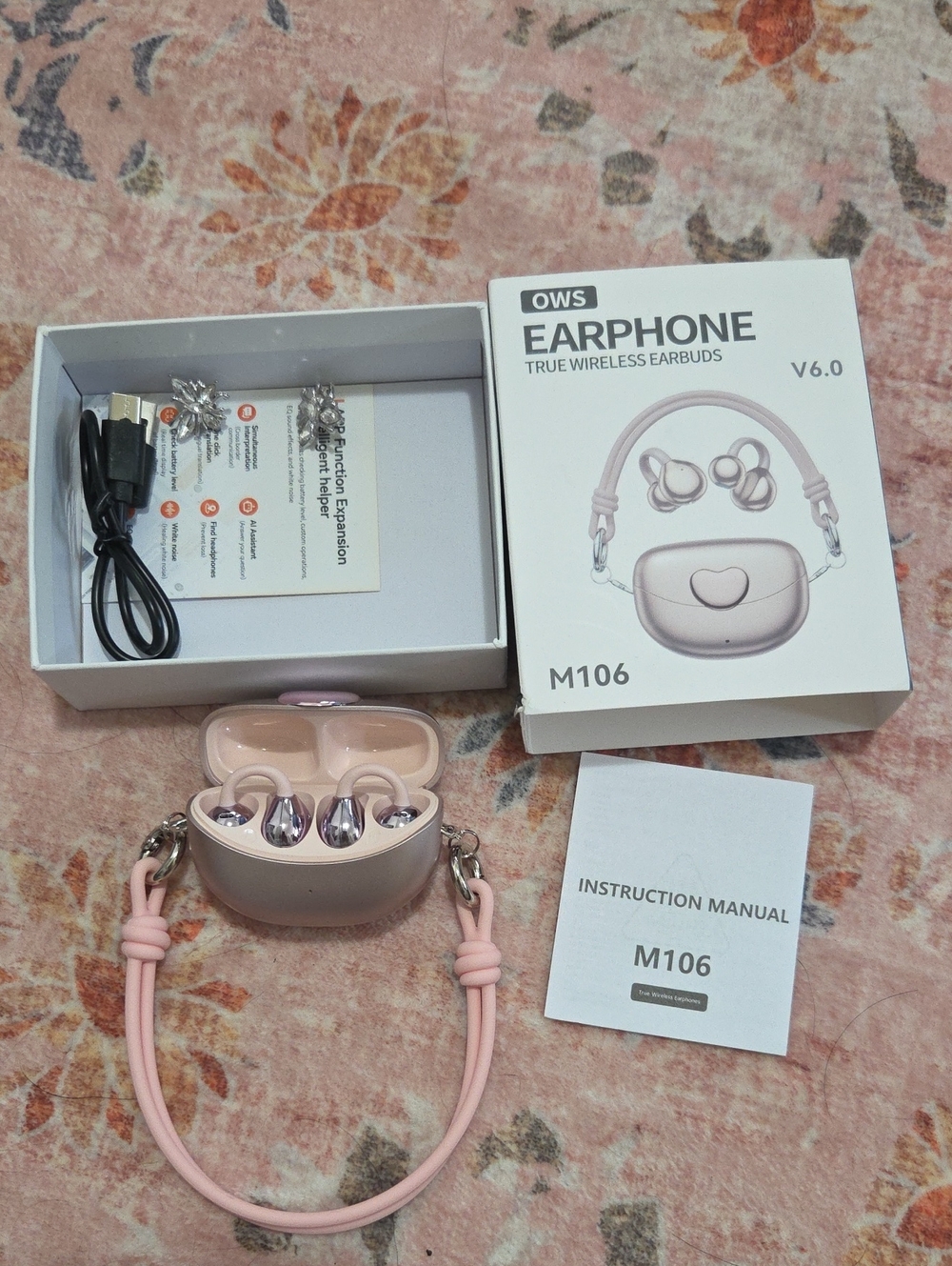 NWOT M106 True Wireless Earbuds - Pink